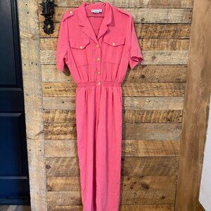 Vintage Saint Germain Pink Jumpsuit - Size Large
